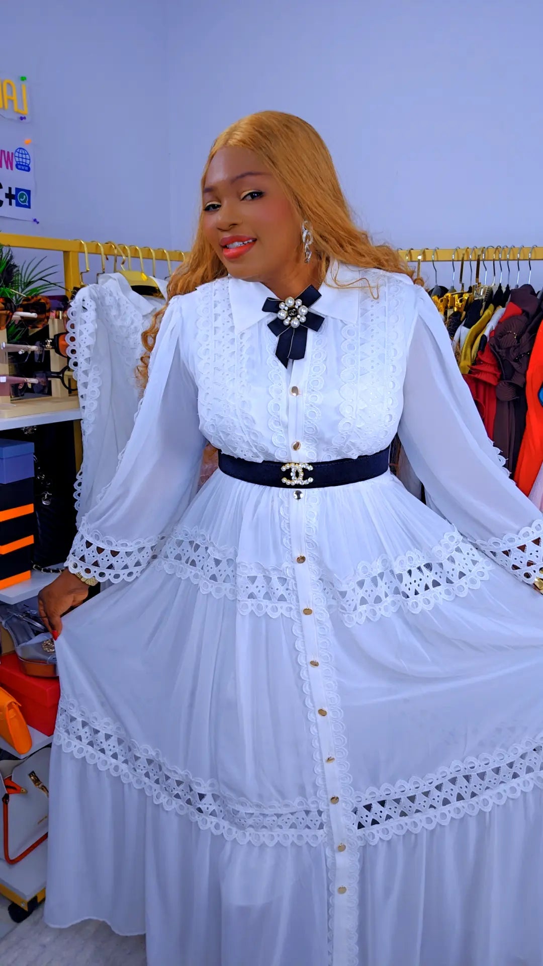 robe blanche LIZA