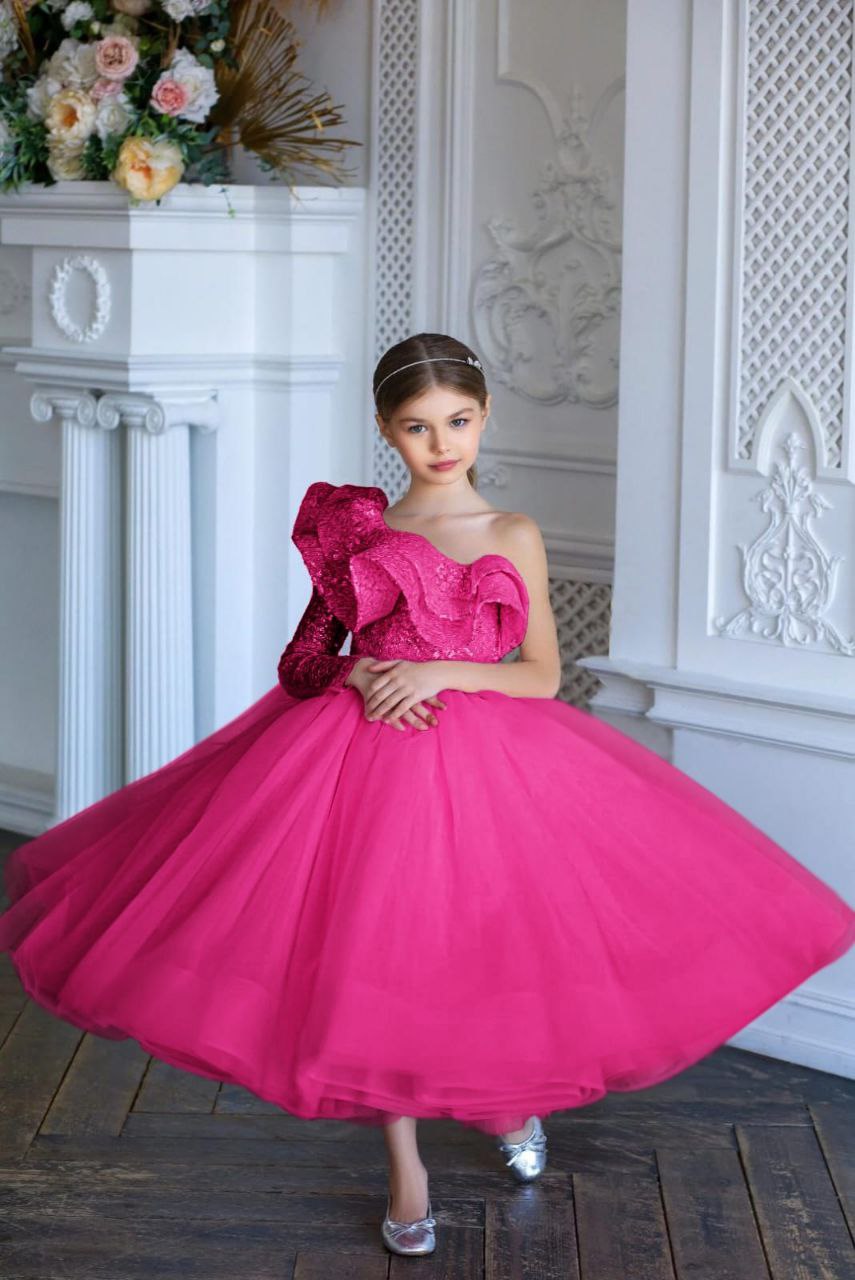Robe princesse rose pour enfant