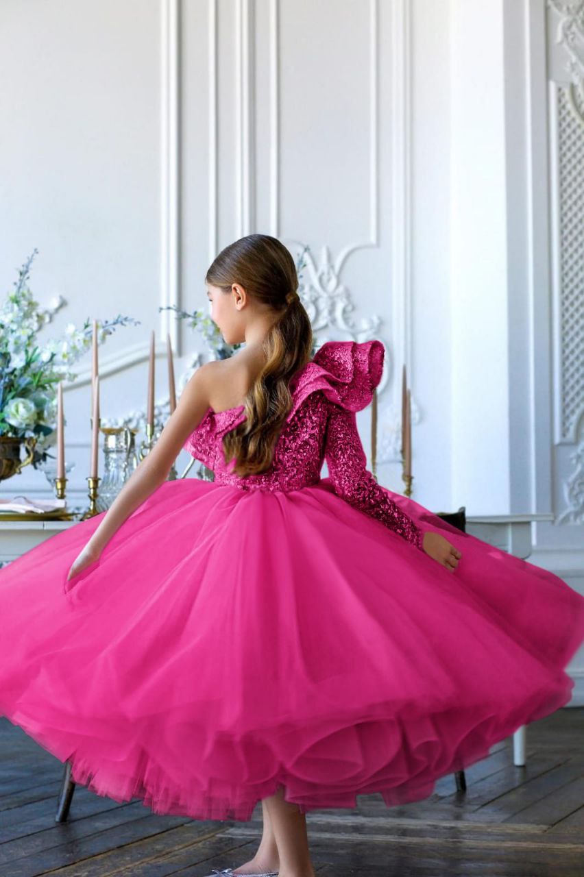Robe princesse rose pour enfant